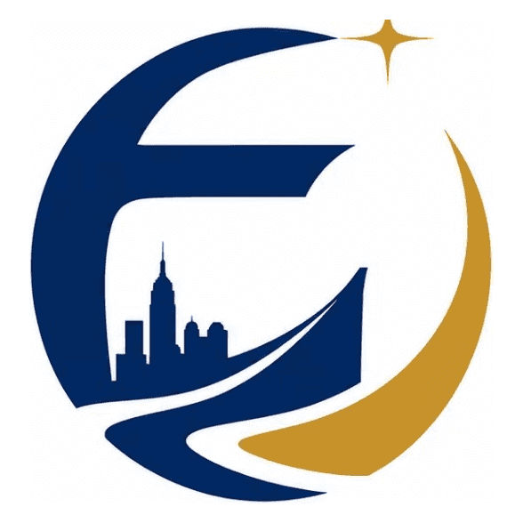 New York Enlightenment Consulting Inc. logo: a monogram around the New York skyline